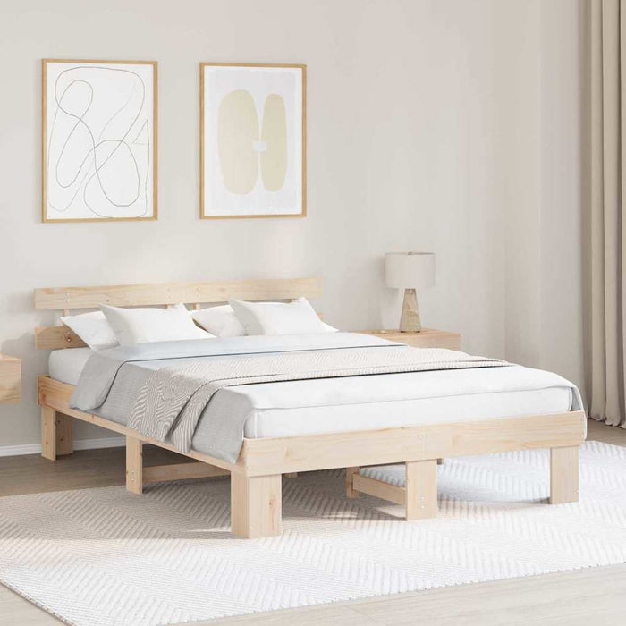 Cadru de pat cu headboard Maro 150 x 200 cm - WALTI WALTI