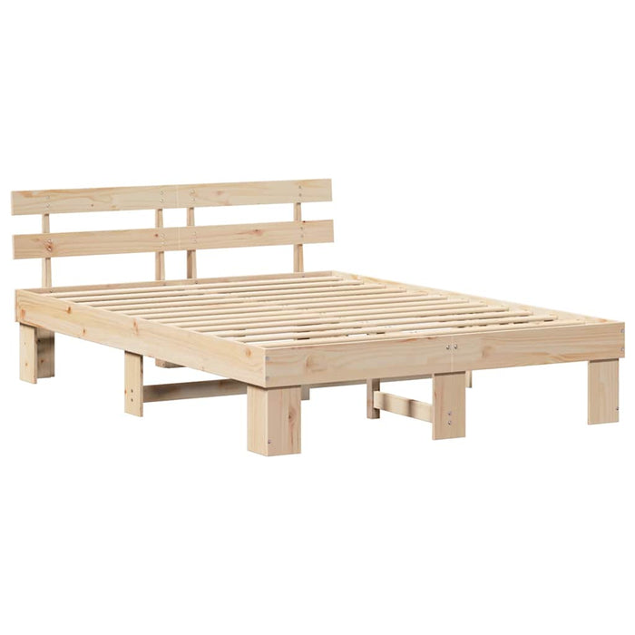 Cadru de pat cu headboard Maro 150 x 200 cm - WALTI WALTI