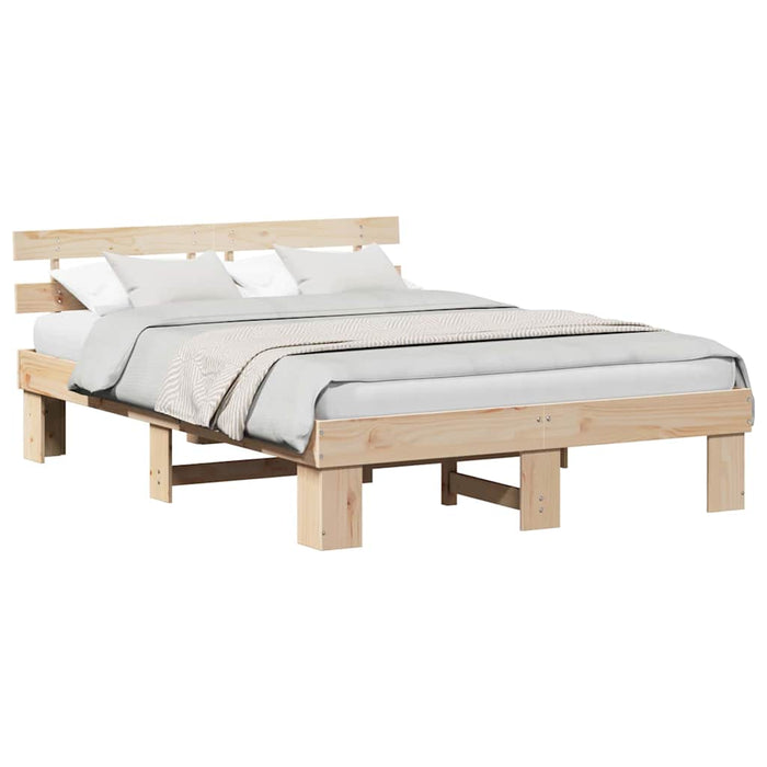 Cadru de pat cu headboard Maro 150 x 200 cm - WALTI WALTI