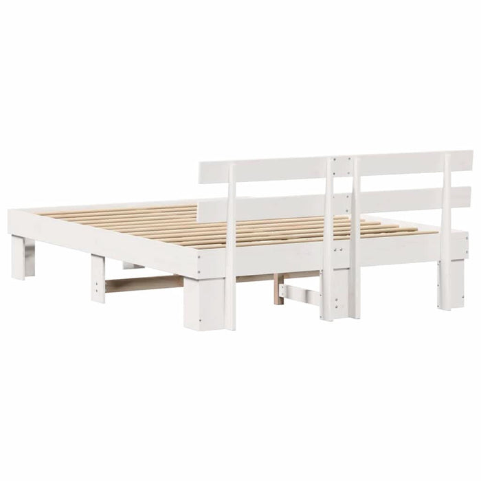 Cadru de pat cu headboard Alb 150 x 200 cm - WALTI WALTI