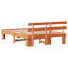 Cadru de pat cu headboard Maro 150 x 200 cm Lemn masiv de pin - WALTI WALTI