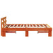 Cadru de pat cu headboard Maro 150 x 200 cm Lemn masiv de pin - WALTI WALTI