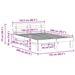Cadru de pat cu headboard Maro 150 x 200 cm Lemn masiv de pin - WALTI WALTI