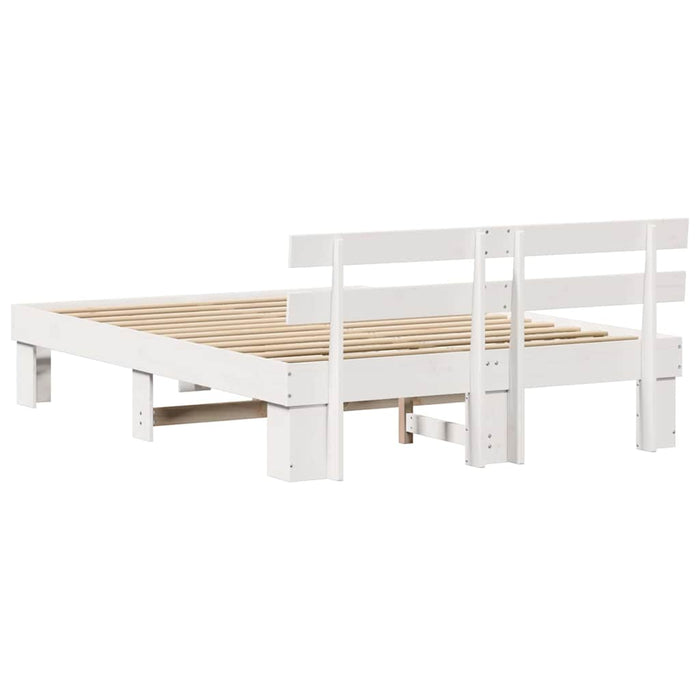 Cadru de pat cu headboard Alb 140 x 200 cm - WALTI WALTI