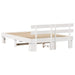Cadru de pat cu headboard Alb 140 x 200 cm - WALTI WALTI