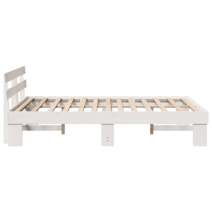 Cadru de pat cu headboard Alb 140 x 200 cm - WALTI WALTI