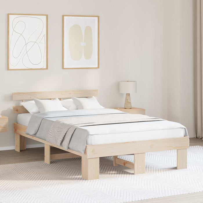 Cadru de pat cu headboard Maro 120 x 200 cm - WALTI WALTI