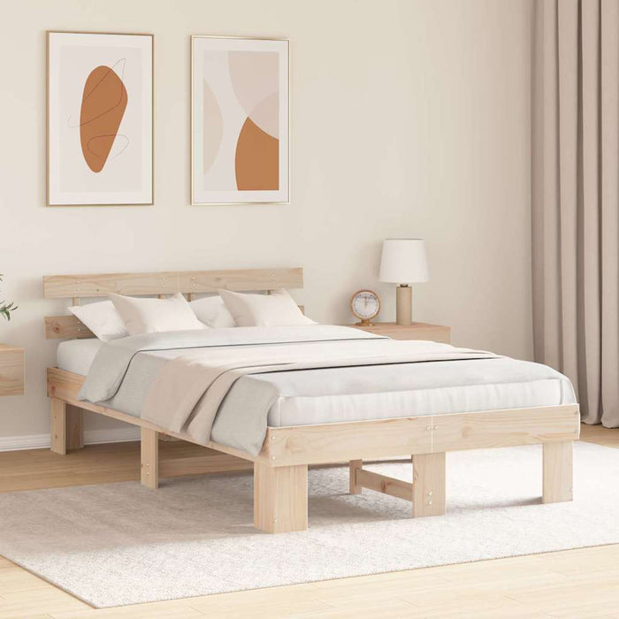 Cadru de pat cu headboard Maro 120 x 200 cm - WALTI WALTI