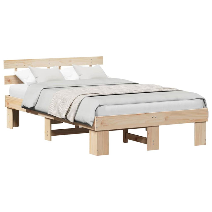 Cadru de pat cu headboard Maro 120 x 200 cm - WALTI WALTI