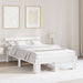 Cadru de pat cu headboard cu sertar Alb 120 x 200 cm - WALTI WALTI