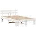 Cadru de pat cu headboard cu sertar Alb 120 x 200 cm - WALTI WALTI