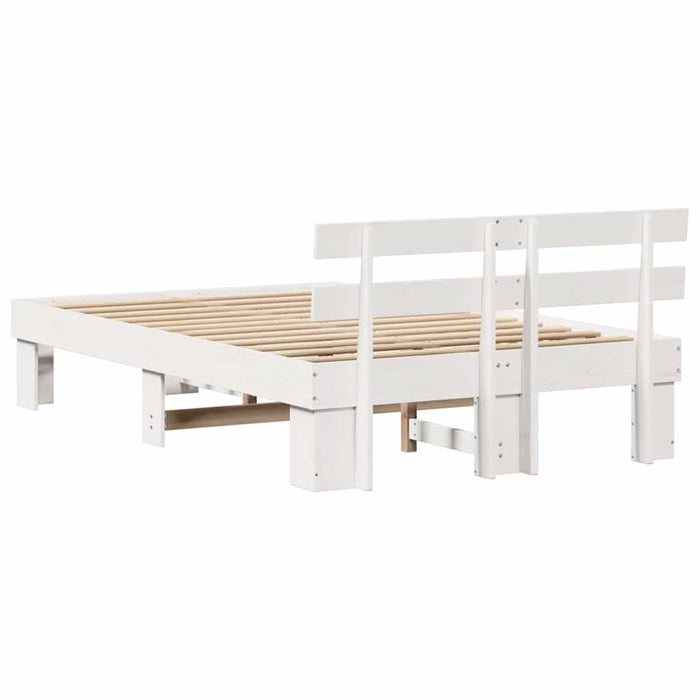 Cadru de pat cu headboard cu sertar Alb 120 x 200 cm - WALTI WALTI
