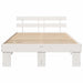 Cadru de pat cu headboard cu sertar Alb 120 x 200 cm - WALTI WALTI