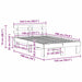 Cadru de pat cu headboard Maro 140 x 190 cm - WALTI WALTI