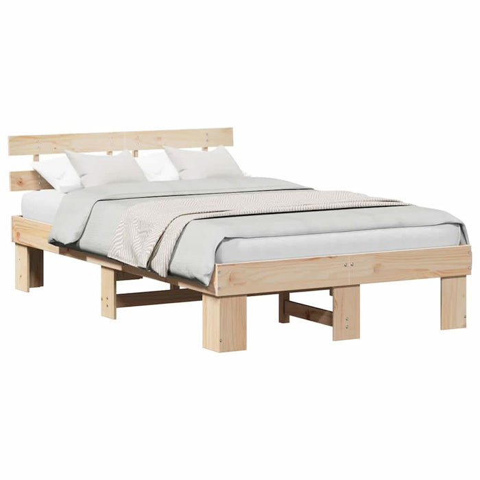 Cadru de pat cu headboard Maro 135 x 190 cm - WALTI WALTI