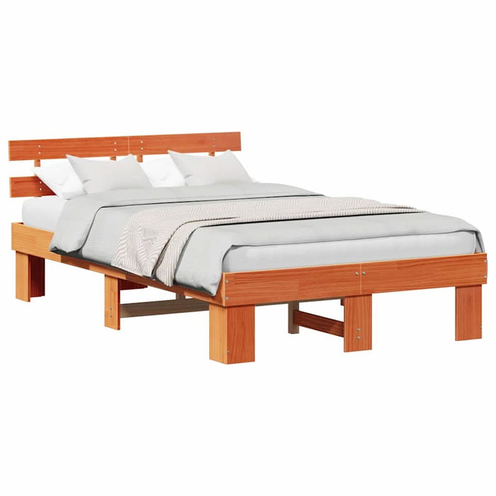 Cadru de pat cu headboard Maro 135 x 190 cm - WALTI WALTI