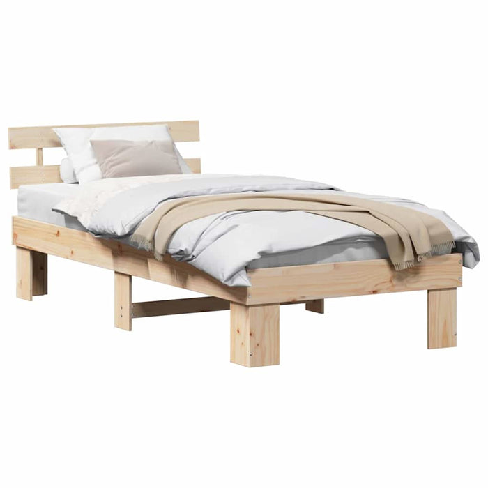 Cadru de pat cu headboard Maro 80 x 200 cm - WALTI WALTI