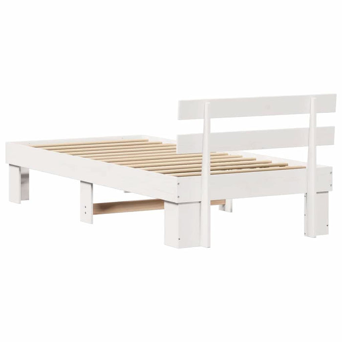 Cadru de pat cu headboard Alb 75 x 190 cm - WALTI WALTI