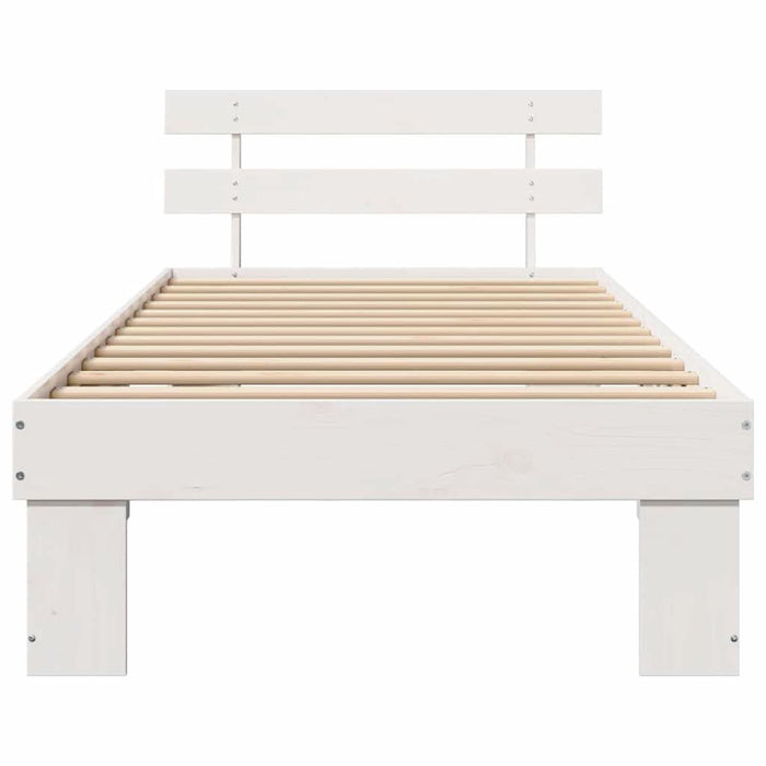 Cadru de pat cu headboard Alb 75 x 190 cm - WALTI WALTI
