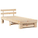 Cadru de pat cu headboard natural 90 x 200 cm Lemn de pin masiv - WALTI WALTI