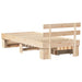 Cadru de pat cu headboard natural 90 x 200 cm Lemn de pin masiv - WALTI WALTI