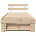 Cadru de pat cu headboard natural 90 x 200 cm Lemn de pin masiv - WALTI WALTI