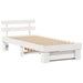 Cadru de pat cu headboard Alb 90 x 200 cm Lemn de pin masiv - WALTI WALTI