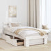 Cadru de pat cu headboard Alb 80 x 200 cm Lemn de pin masiv - WALTI WALTI