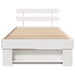 Cadru de pat cu headboard Alb 80 x 200 cm Lemn de pin masiv - WALTI WALTI