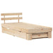 Cadru de pat cu headboard Maro 90 x 190 cm Lemn masiv de pin - WALTI WALTI