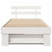 Cadru de pat cu headboard Alb 75 x 190 cm Lemn de pin masiv - WALTI WALTI