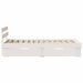 Cadru de pat cu headboard Alb 75 x 190 cm Lemn de pin masiv - WALTI WALTI