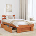 Cadru de pat Maroniu cerat 75 x 190 cm Lemn de pin masiv - WALTI WALTI