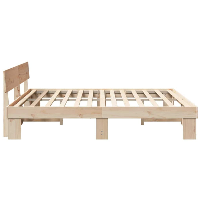Cadru de pat natural 180 x 200 cm Lemn de pin masiv - WALTI WALTI