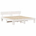Cadru de pat cu headboard Alb 180 x 200 cm Lemn de pin masiv - WALTI WALTI