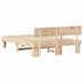 Cadru de pat natural 160 x 200 cm Lemn de pin masiv - WALTI WALTI