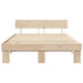 Cadru de pat natural 160 x 200 cm Lemn de pin masiv - WALTI WALTI
