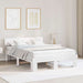 Cadru de pat cu headboard Alb 160 x 200 cm Lemn de pin masiv - WALTI WALTI