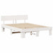 Cadru de pat cu headboard Alb 160 x 200 cm Lemn de pin masiv - WALTI WALTI