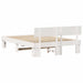 Cadru de pat cu headboard Alb 160 x 200 cm Lemn de pin masiv - WALTI WALTI