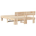 Cadru de pat natural 140 x 200 cm Lemn de pin masiv - WALTI WALTI