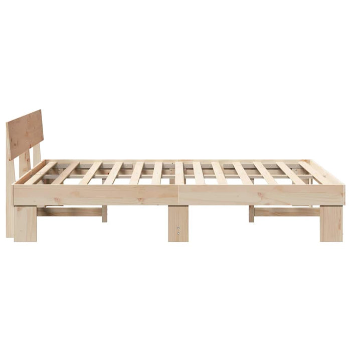 Cadru de pat natural 140 x 200 cm Lemn de pin masiv - WALTI WALTI