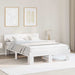Cadru de pat cu headboard Alb 140 x 200 cm Lemn de pin masiv - WALTI WALTI