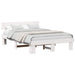 Cadru de pat cu headboard Alb 140 x 200 cm Lemn de pin masiv - WALTI WALTI