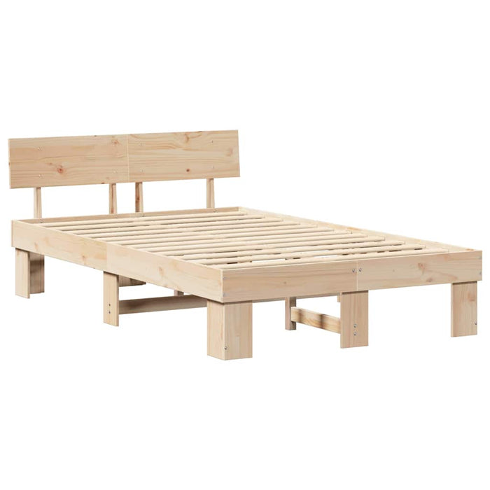 Cadru de pat natural 120 x 200 cm Lemn de pin masiv - WALTI WALTI