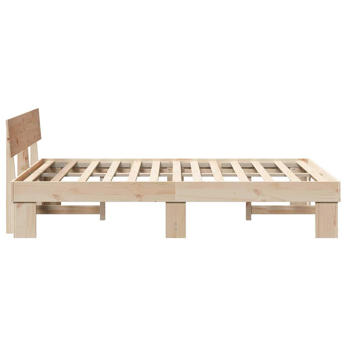 Cadru de pat natural 120 x 200 cm Lemn de pin masiv - WALTI WALTI