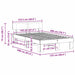 Cadru de pat natural 120 x 200 cm Lemn de pin masiv - WALTI WALTI