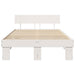 Cadru de pat cu headboard Alb 120 x 200 cm Lemn de pin masiv - WALTI WALTI