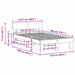 Cadru de pat cu headboard Alb 120 x 200 cm Lemn de pin masiv - WALTI WALTI