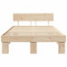 Cadru de pat natural 120 x 190 cm Lemn de pin masiv - WALTI WALTI